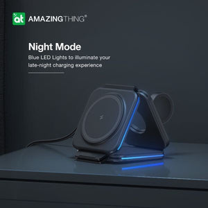 AMAZINGTHING Pro Mag 3 in 1 Magsafe Wireless Charger Stand Station for iPhone 16