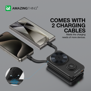 AMAZINGTHING 22.5W 8000mAh Fast Magsafe Magnetic Portable Power Bank + Stand