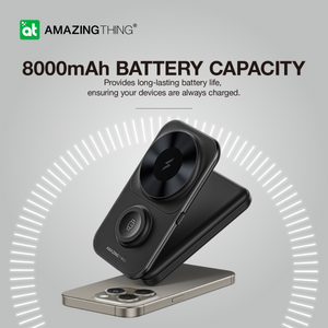 AMAZINGTHING 22.5W 8000mAh Fast Magsafe Magnetic Portable Power Bank + Stand