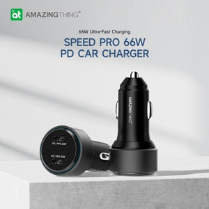 AMAZINGTHING Speed Pro 66W USB Type-C Fast Charge Car Adapter Cigarette Lighter