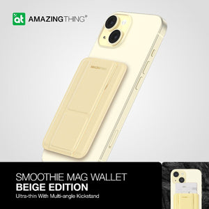 AMAZINGTHING Edition Mag Magsafe Magnetic Phone Back Flip Fold Card Wallet Case