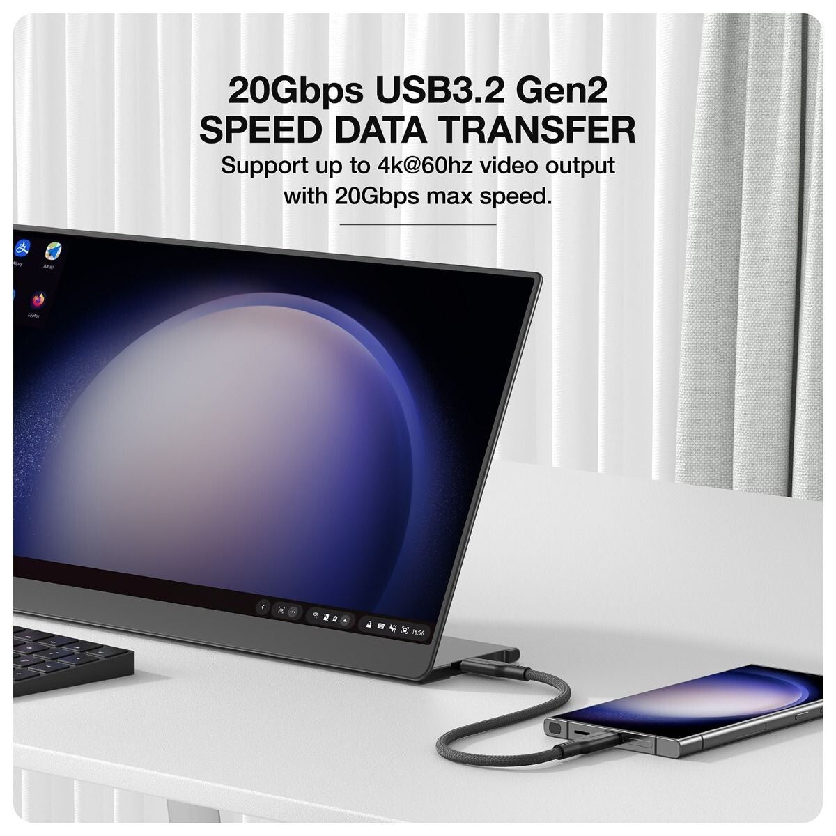 AMAZINGTHING 240W USB 3.2 USB Type-C to USB-C Cable Fast Charge Premium Charger