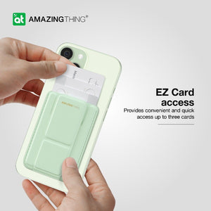 AMAZINGTHING Edition Mag Magsafe Magnetic Phone Back Flip Fold Card Wallet Case