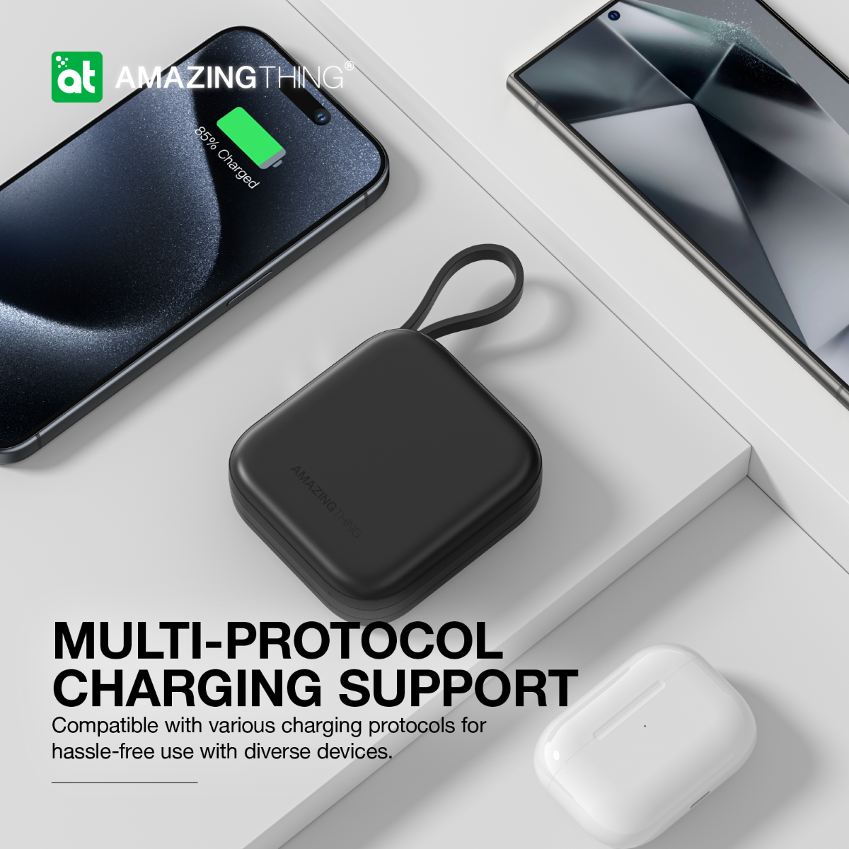 AMAZINGTHING 22.5W 10000mAh Fast Charging Power Bank Portable + 2x USB-C Cable