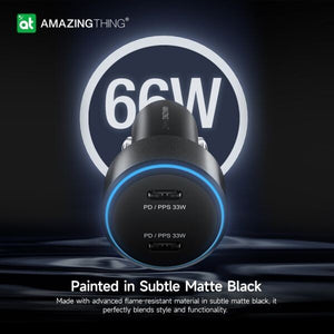 AMAZINGTHING Speed Pro 66W USB Type-C Fast Charge Car Adapter Cigarette Lighter