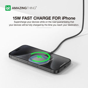AMAZINGTHING Thunder Pro Magsafe Holder Magnetic 15W Wireless Charging iPhone 16