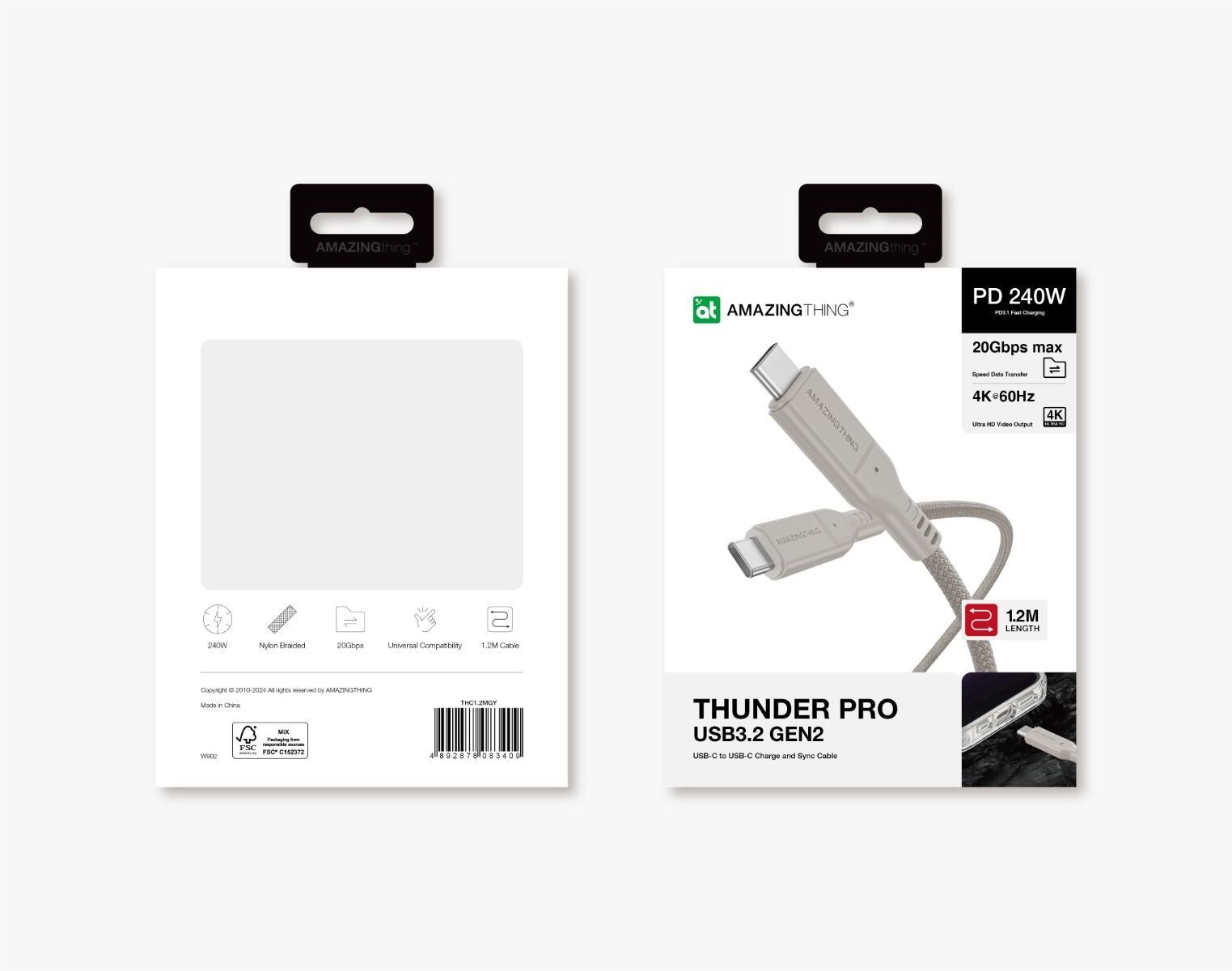 AMAZINGTHING 240W USB 3.2 USB Type-C to USB-C Cable Fast Charge Premium Charger