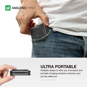 AMAZINGTHING Pro Mag 2 in 1 Magsafe Wireless Charger Stand Station for iPhone 16