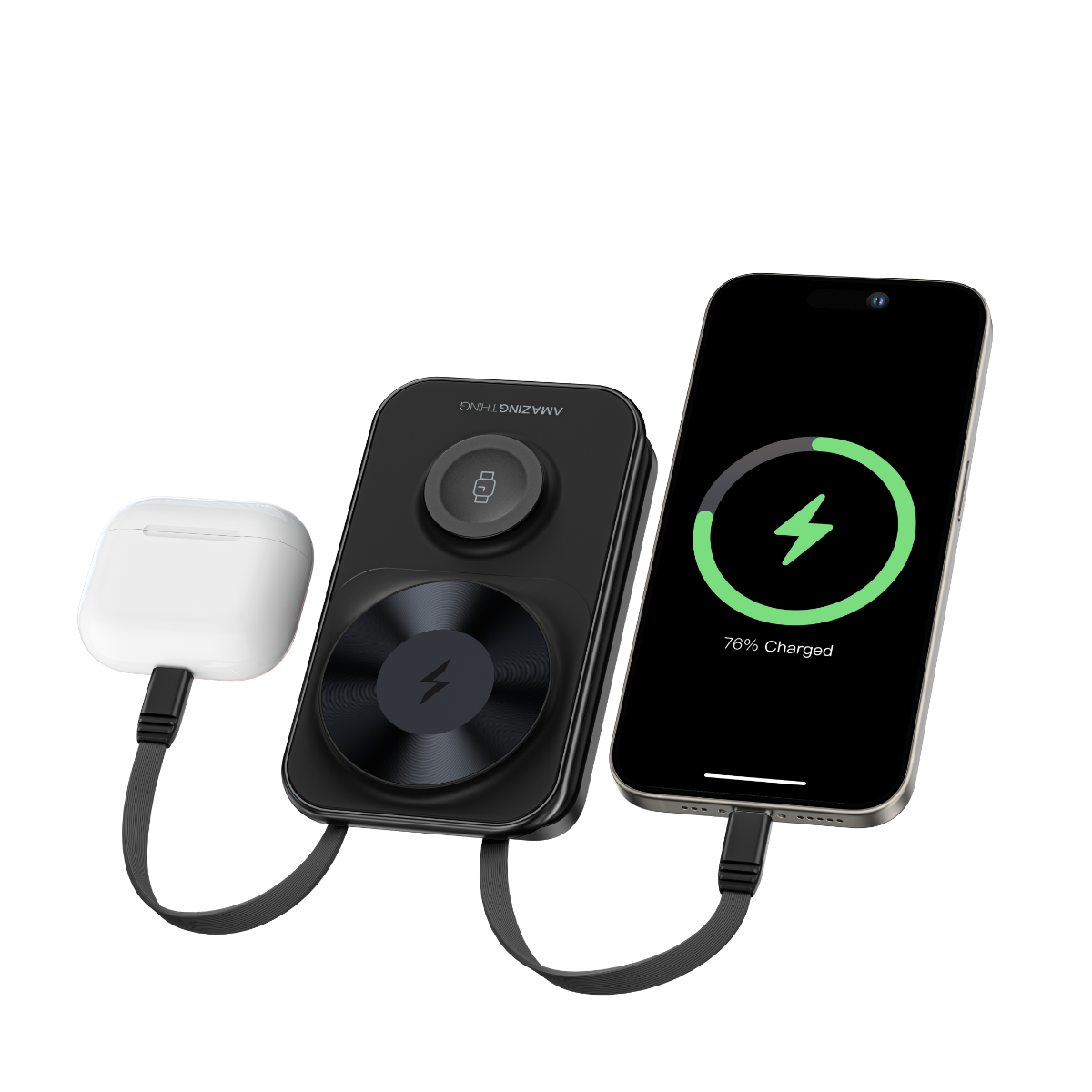 AMAZINGTHING 22.5W 8000mAh Fast Magsafe Magnetic Portable Power Bank + Stand