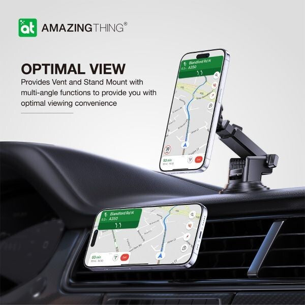 AMAZINGTHING Thermo Cool Car Phone Magsafe Holder Magnetic 15W Wireless Charging