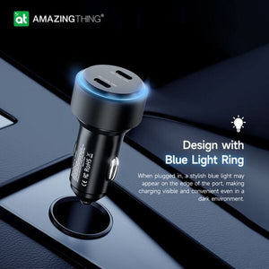 AMAZINGTHING Speed Pro 66W USB Type-C Fast Charge Car Adapter Cigarette Lighter