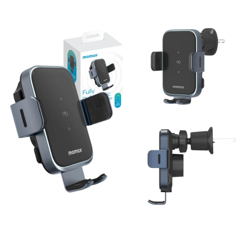 Momax Q.Mag Smart 6 Car Phone Holder 15W Wireless Charging Air Con Vent Mount