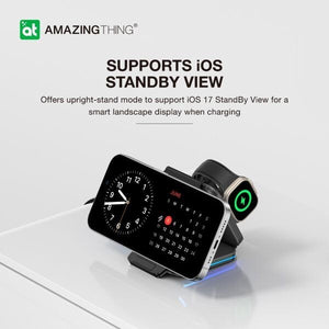 AMAZINGTHING Pro Mag 3 in 1 Magsafe Wireless Charger Stand Station for iPhone 16