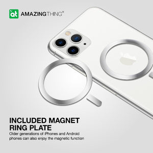 AMAZINGTHING Edition Mag Magsafe Magnetic Phone Back Flip Fold Card Wallet Case