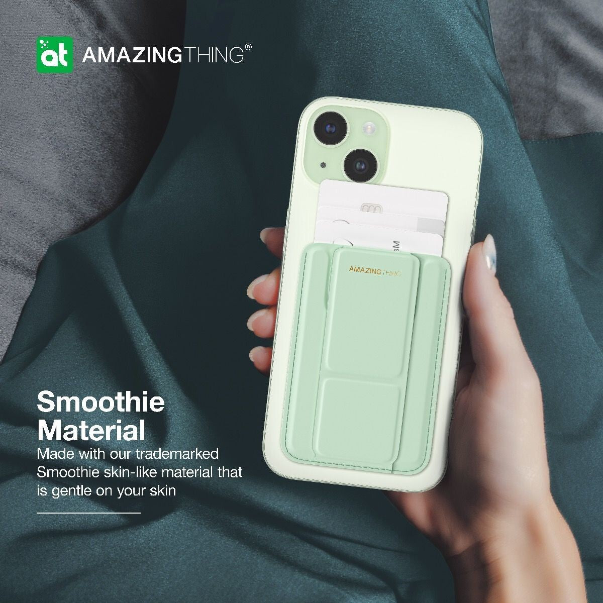 AMAZINGTHING Edition Mag Magsafe Magnetic Phone Back Flip Fold Card Wallet Case