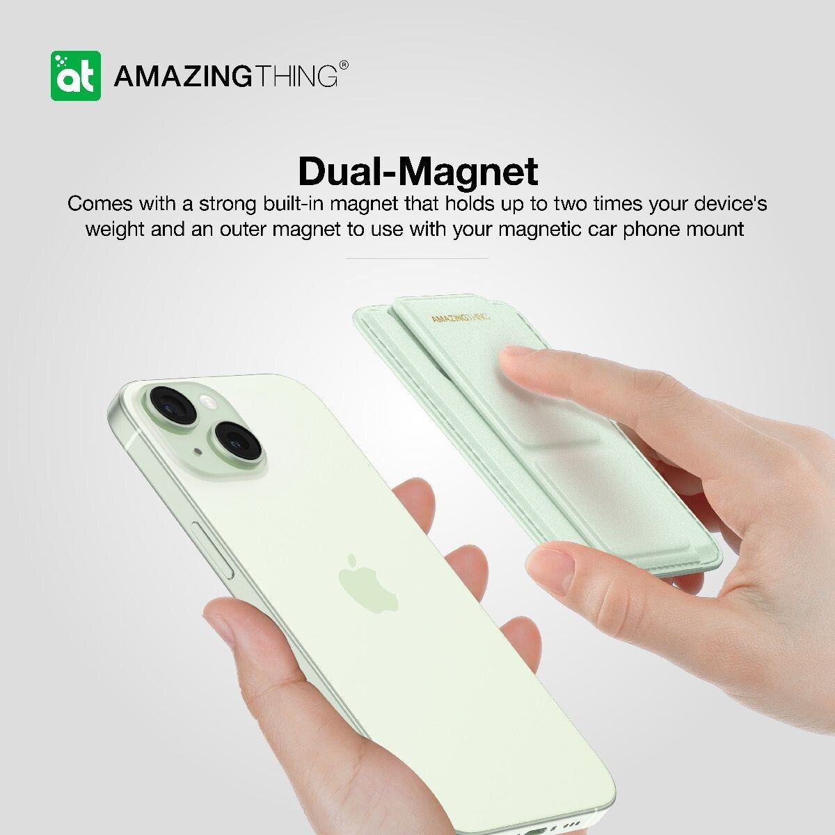 AMAZINGTHING Edition Mag Magsafe Magnetic Phone Back Flip Fold Card Wallet Case
