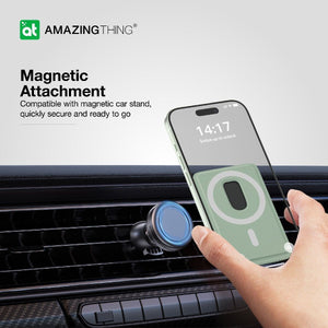 AMAZINGTHING Edition Mag Magsafe Magnetic Phone Back Flip Fold Card Wallet Case