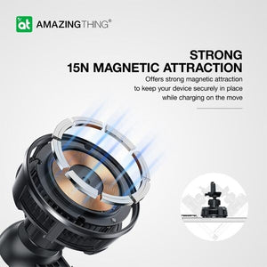 AMAZINGTHING Thermo Cool Car Phone Magsafe Holder Magnetic 15W Wireless Charging