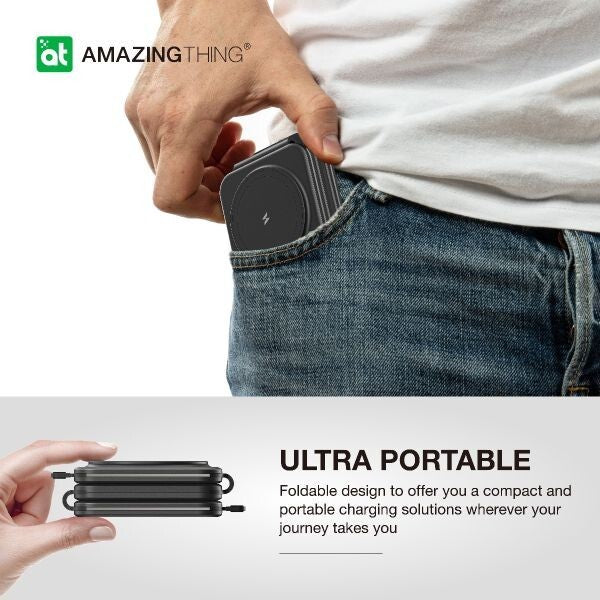 AMAZINGTHING Pro Mag 3 in 1 Magsafe Wireless Charger Stand Station for iPhone 16