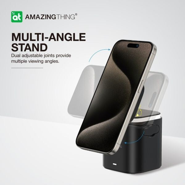 AMAZINGTHING 5 in 1 Magsafe Wireless Charger Stand Charge Station Watch Airpods