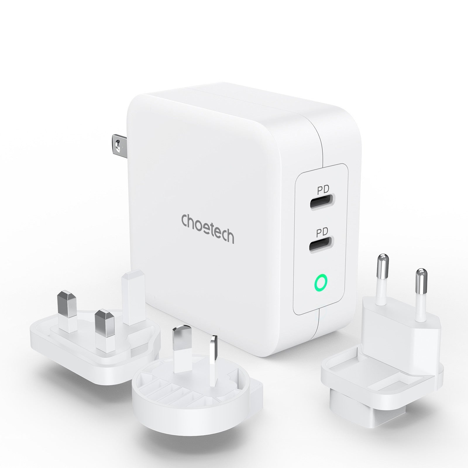 Choetech 100W GaN USB Type-C 2 Port Charging Station Fast Charger