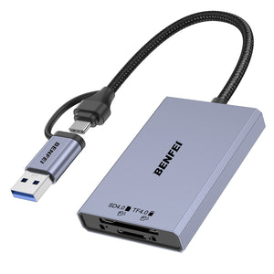 BENFEI SD 4.0 Card Reader USB-C and USB-A 2-in-1