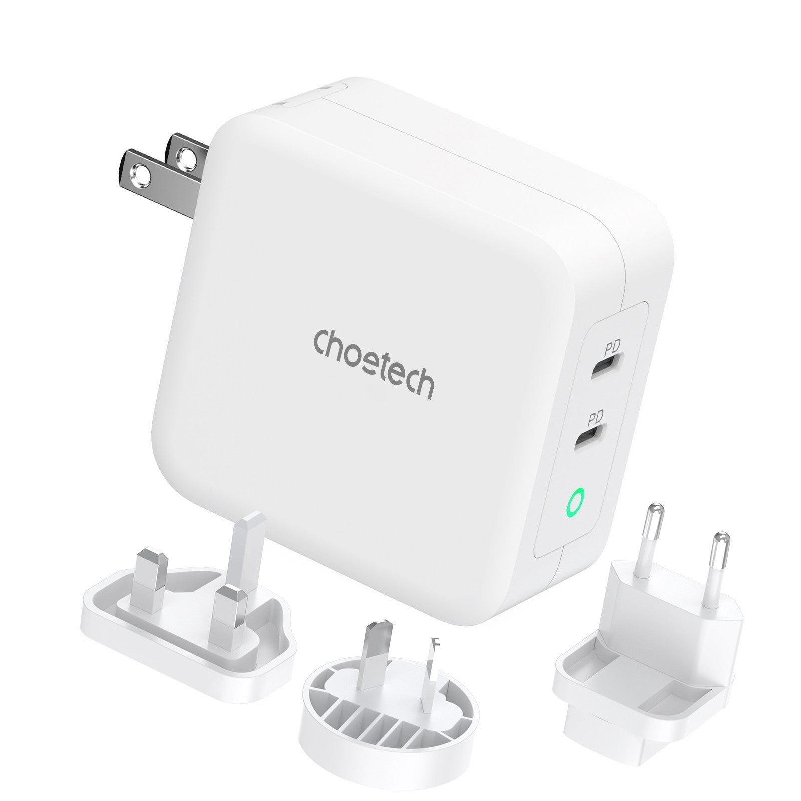 Choetech 100W GaN USB Type-C 2 Port Charging Station Fast Charger