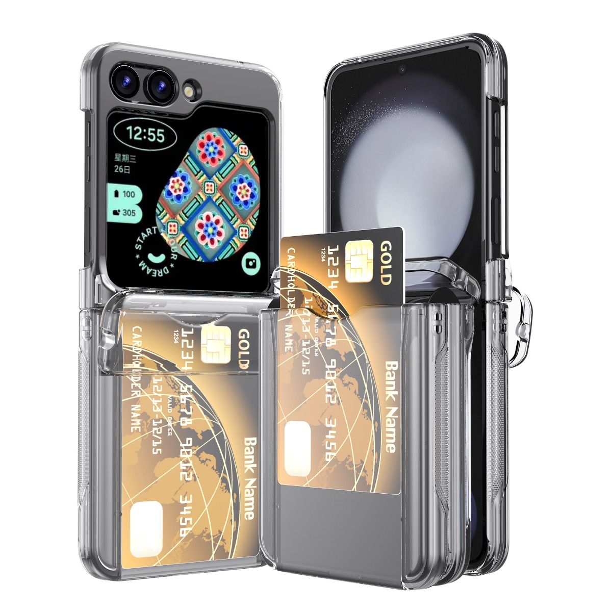 Blacktech Samsung Galaxy Z Flip 6 Hard Slim Case with Card Slot