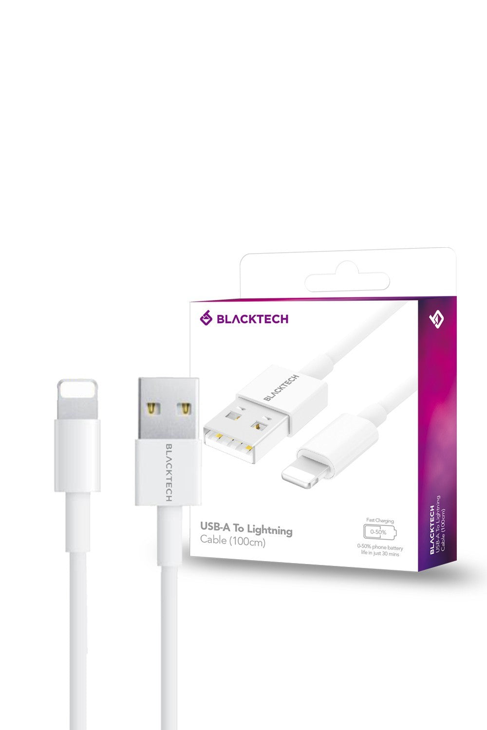 Blacktech USB to Lightning Fast Charging Data Cable for iPhone iPad