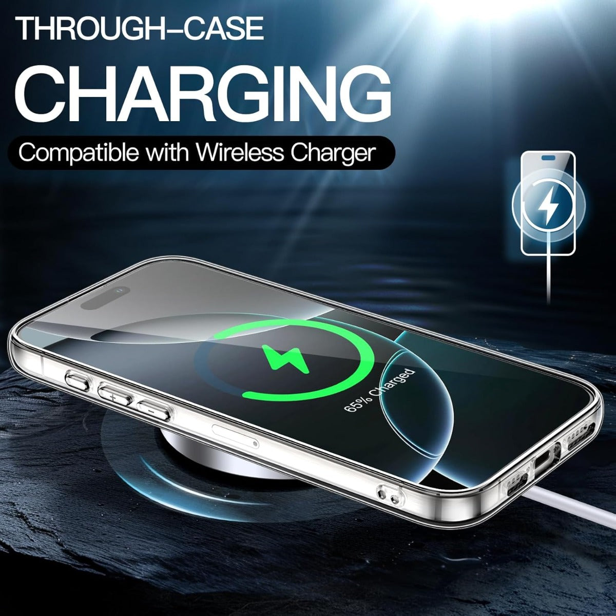 iPhone 12 Pro Max Blacktech 1.5mm Thick Silicone Case Ultra-Slim Grip