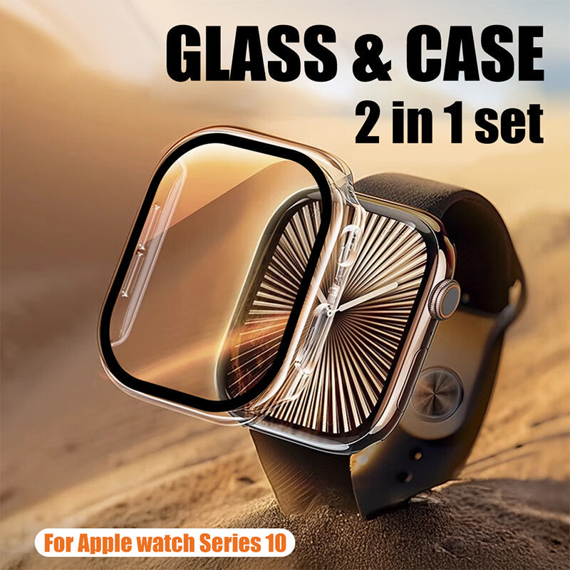 Blacktech Apple Watch 4 / 5 / 6 / SE 44mm Case With Tempered Glass