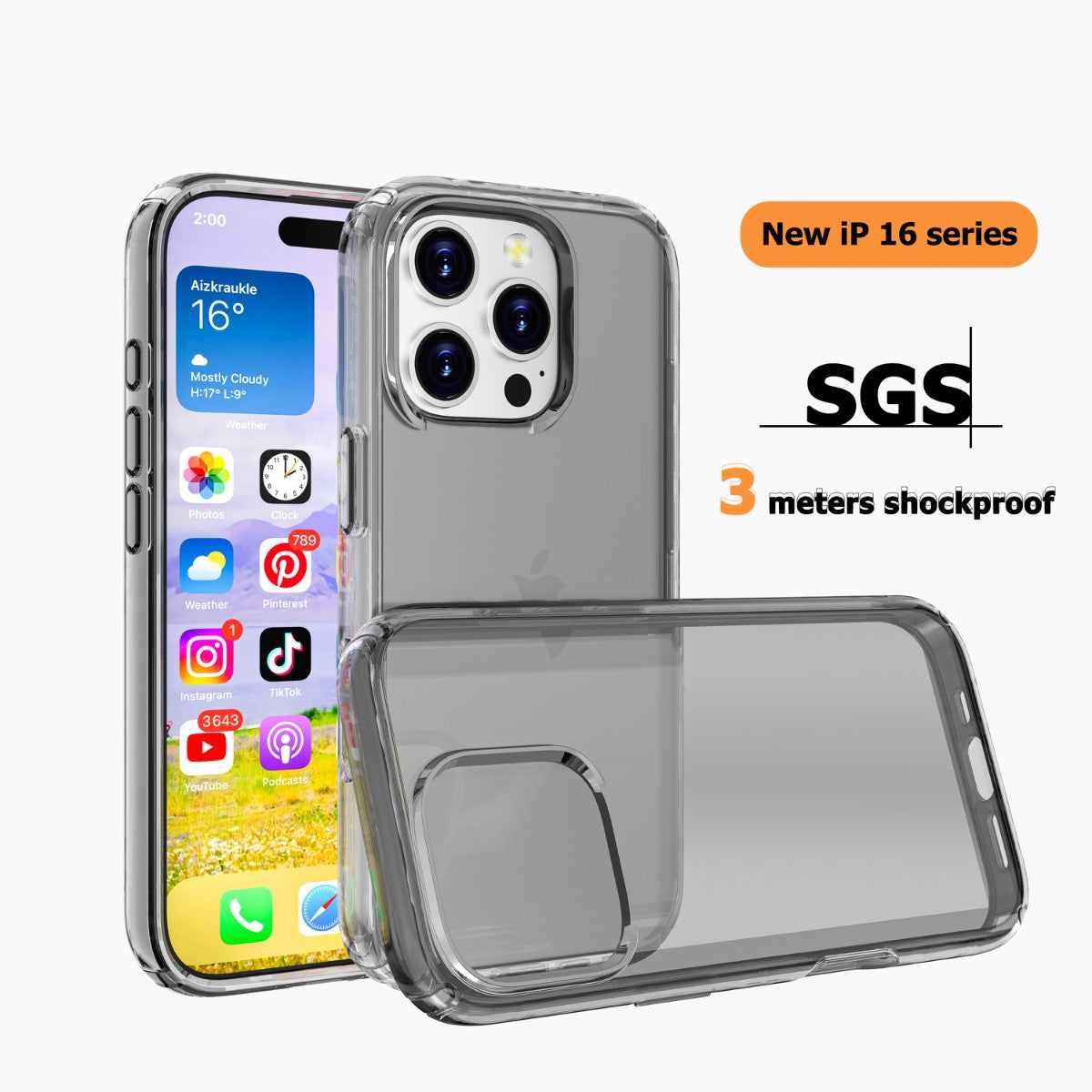 iPhone 13 Pro Blacktech Stay Black Case Matte Grip