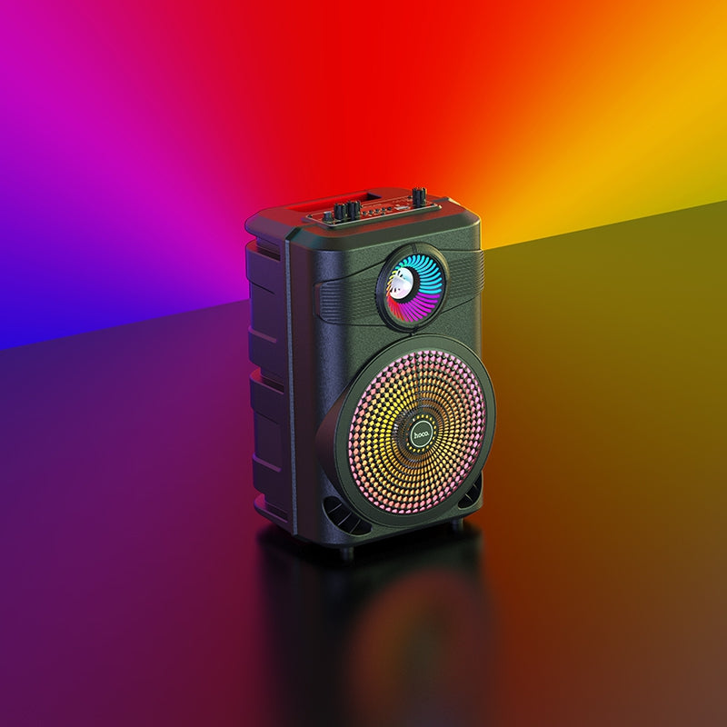Hoco Bluetooth Karaoke Speaker with Wired Microphone and RGB Lights
