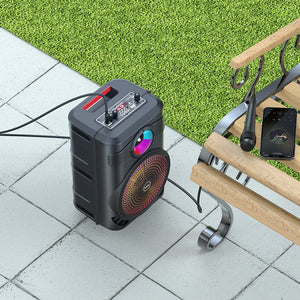 Hoco Bluetooth Karaoke Speaker with Wired Microphone and RGB Lights