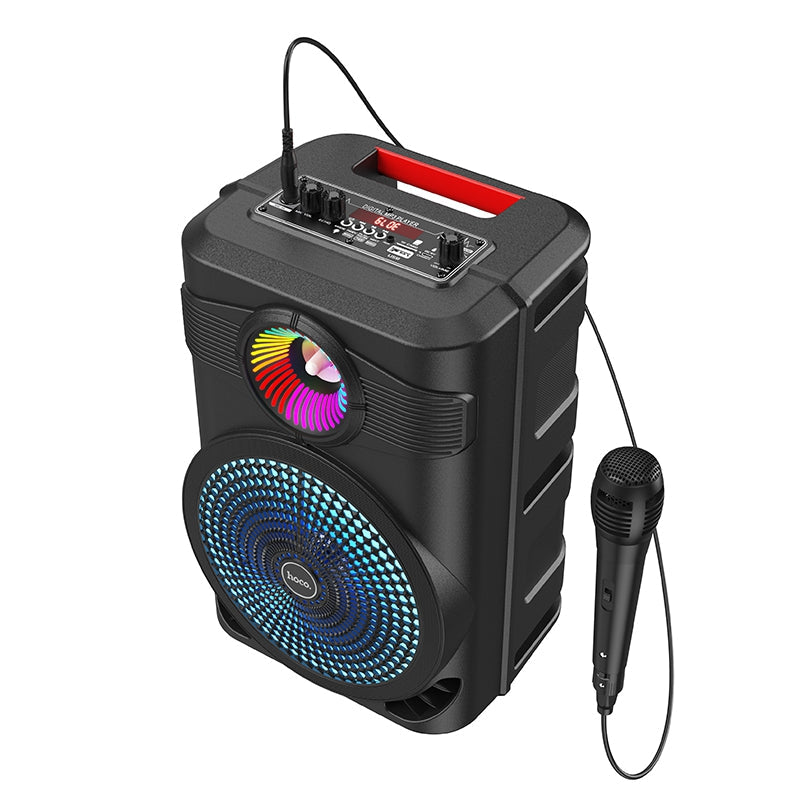 Hoco Bluetooth Karaoke Speaker with Wired Microphone and RGB Lights