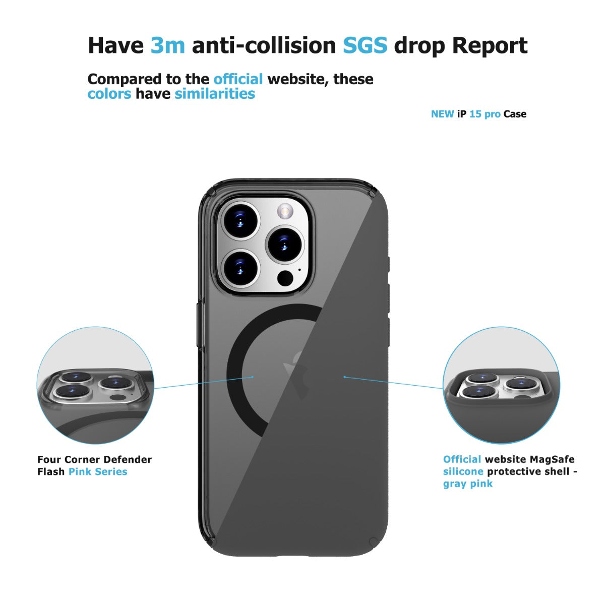 iPhone 14 Plus Blacktech Stay Black Case MagSafe Magnetic Matte Grip