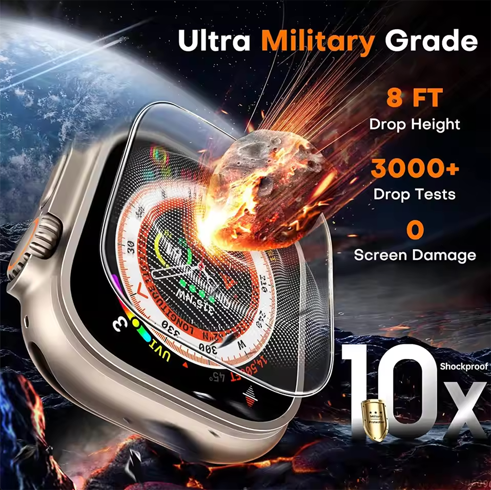 Blacktech Apple Watch Ultra / Ultra 2 / Ultra 3 49mm Tempered Glass Screen Protector