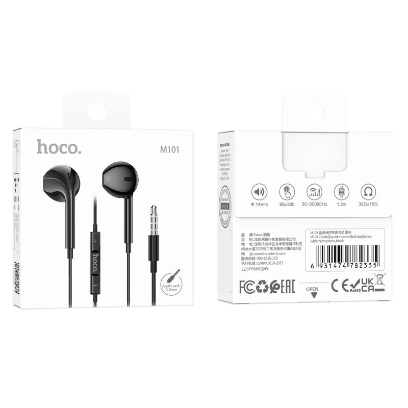 Hoco Universal 3.5mm Handsfree Earphones with Built-In Microphone