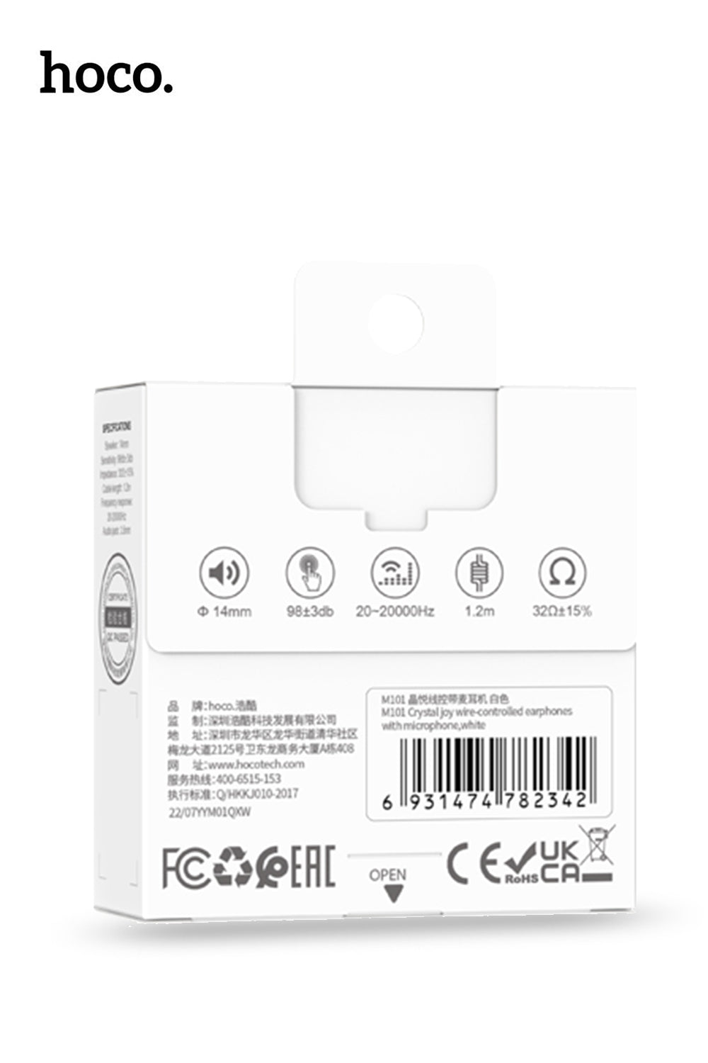 Hoco Universal 3.5mm Handsfree Earphones with Built-In Microphone