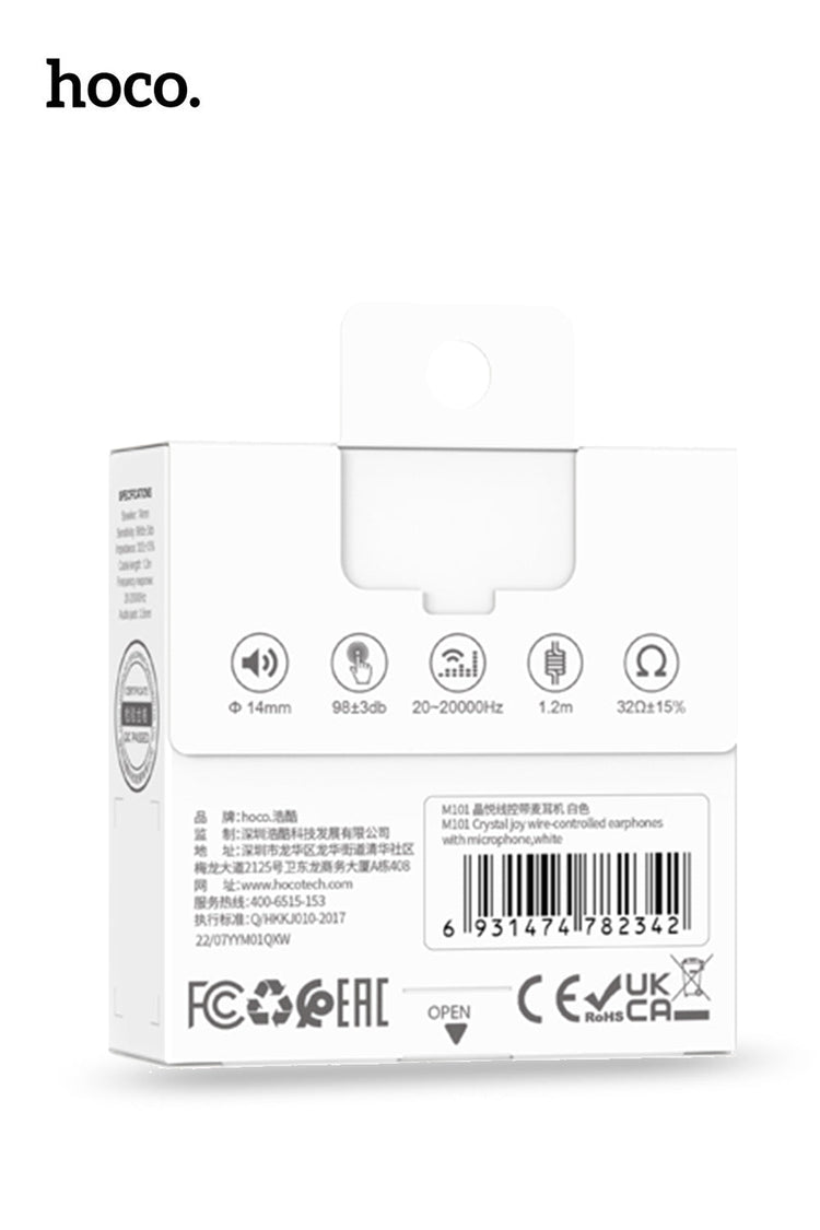 Hoco Universal 3.5mm Handsfree Earphones with Built-In Microphone