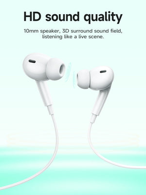 Hoco Pro 3.5mm Handsfree Earphones with 14mm Driver and Built-In Microphone