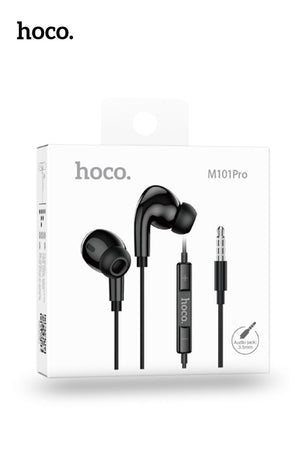 Hoco Pro 3.5mm Handsfree Earphones with 14mm Driver and Built-In Microphone