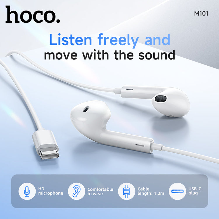 Hoco USB-C Digital Handsfree Earphones with Built-In Microphone