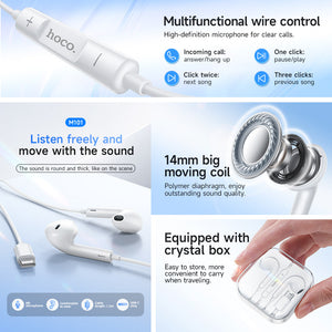 Hoco USB-C Digital Handsfree Earphones with Built-In Microphone