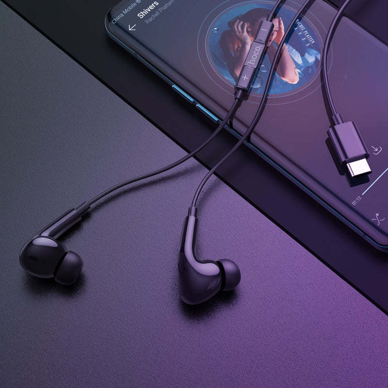 Hoco Pro USB-C Handsfree Earphones with 14mm Driver and Built-In Microphone