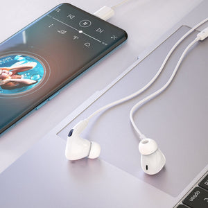 Hoco Pro USB-C Handsfree Earphones with 14mm Driver and Built-In Microphone