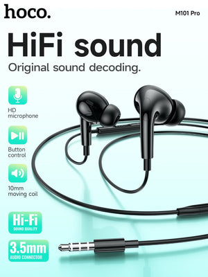 Hoco Pro USB-C Handsfree Earphones with 14mm Driver and Built-In Microphone