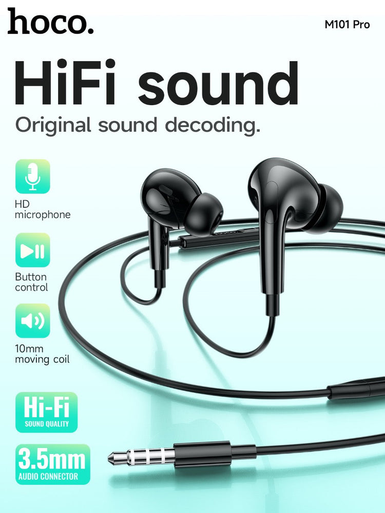 Hoco Pro USB-C Handsfree Earphones with 14mm Driver and Built-In Microphone