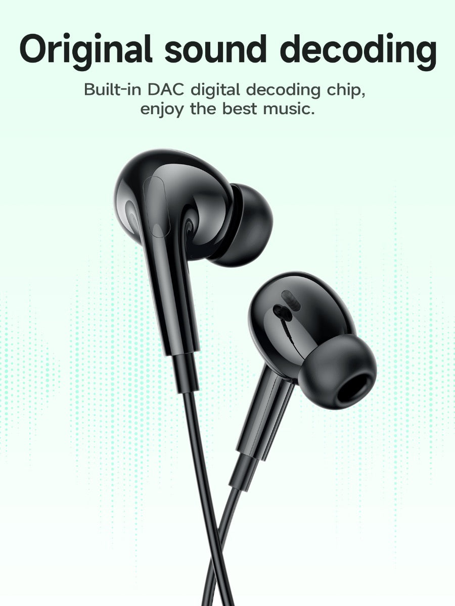Hoco Pro USB-C Handsfree Earphones with 14mm Driver and Built-In Microphone