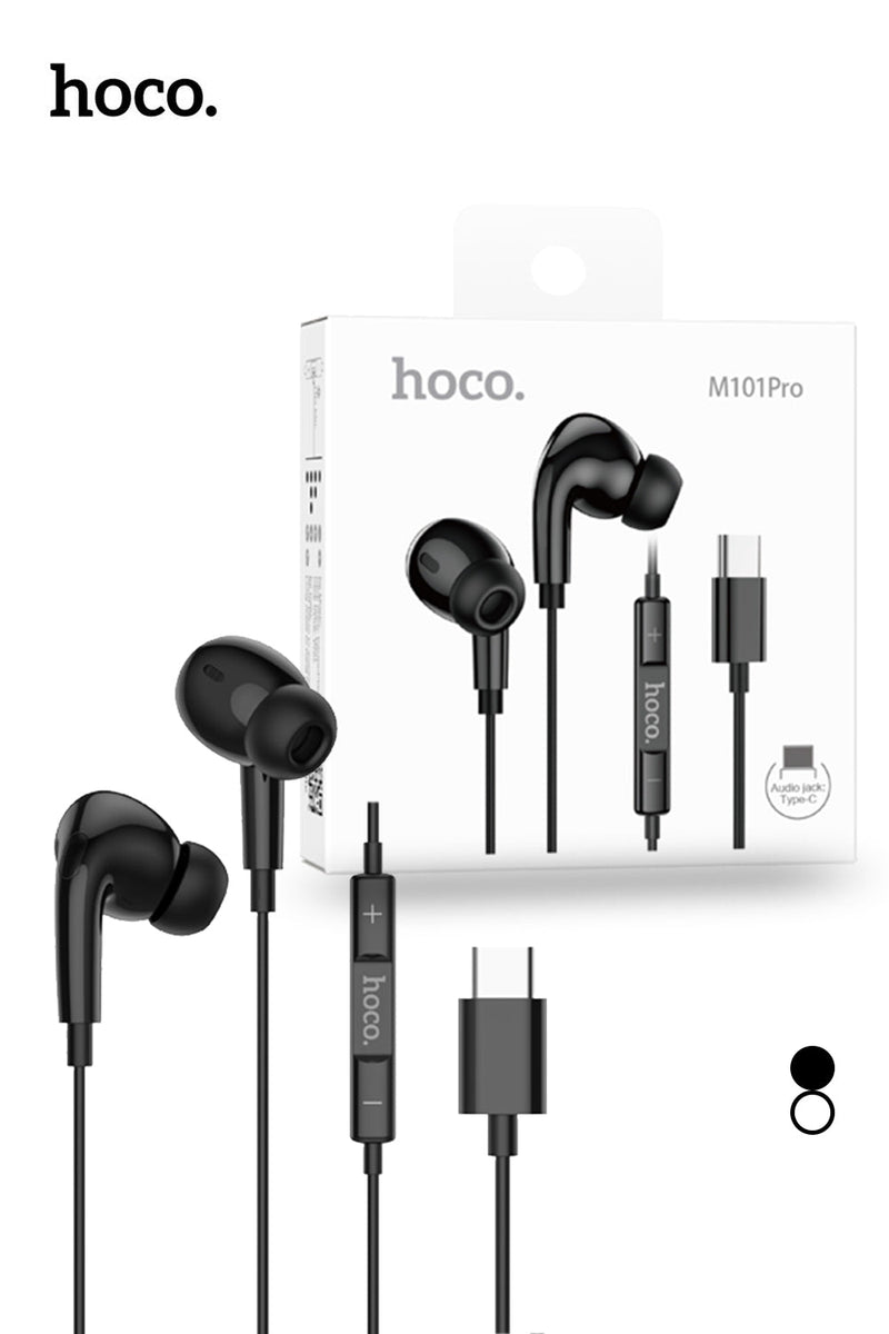 Hoco Pro USB-C Handsfree Earphones with 14mm Driver and Built-In Microphone